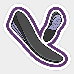 Comfortable High Shoes Arch Support Insoles Sticker vector illustration. Fashion object icon concept. Insoles for a comfortable and healthy walk sticker design icon with shadow. Sticker